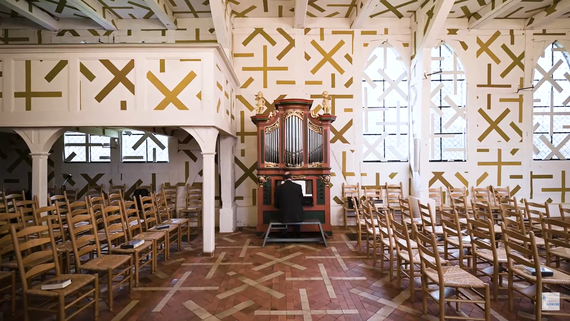 St. Marien in Tripkau. Die Orgel mit 9/I stammt von einem unbekannten Erbauer des 18. Jahrhunderts. © Ralf-Thomas Lindner (Screenshot aus „Barockorgeln in der Lüneburger Heide und im Hannoverschen Wendland. 10 Orgeln. 8 Minuten. 1 Buxtehude.“)