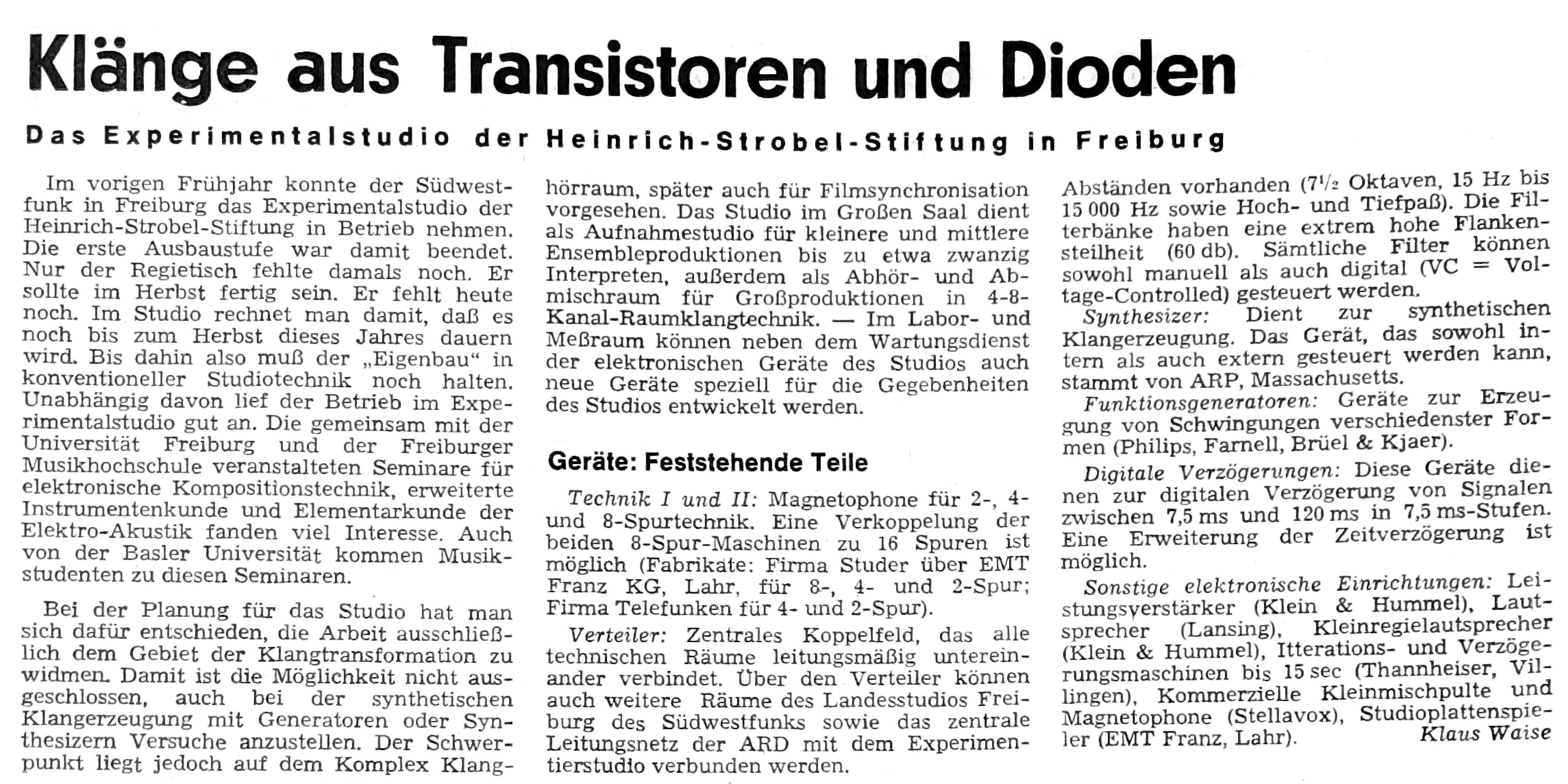 Vor 50 Jahren – Neue Musikzeitung: Feb./März 1974