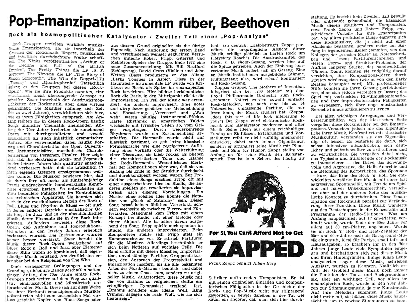 Vor 50 Jahren – Rock als kosmopolitischer Katalysator