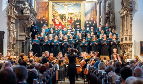 Gedächntis-Buchenwald-Konzert: Mozart Requiem mit dem Kyiv Symphony Orcehstra, Dirigentin Oksana Lyniv © Thomas Müller.