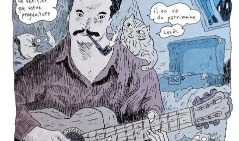 Georges Brassens. Karikatur von Joann Sfar 2011