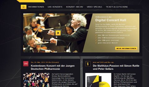 Weltweite Livestreams: die Digital Concert Hall der Berliner Philharmoniker