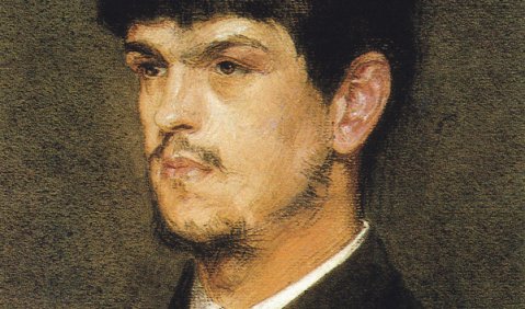 Claude Debussy, porträtiert von Marcel Baschet, 1884