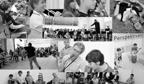 Die Vielfalt musikalischer Lernlandschaften: Eindrücke vom Baseler Symposium. Fotocollage: Kristina Glücker