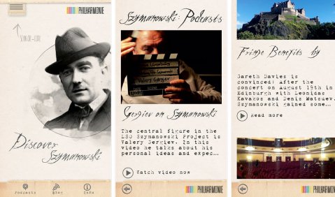 Viel Information auf kleinem Raum: Die App „Discover Szymanowski“ der Philharmonie Luxembourg.