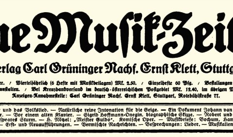 Neue Musik-Zeitung vor 100 Jahren.