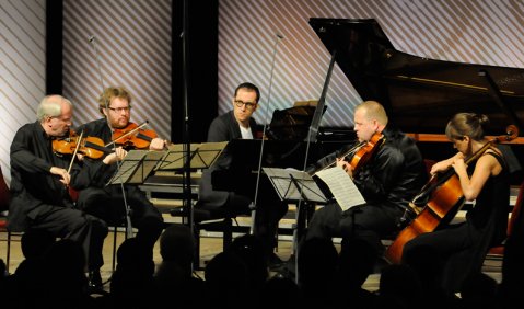 Kammermusik in Gohrisch mit Gidon Kremer, Dzeraldas Bidva, Daniil Grishin, Giedre Dirvanauskaite und Igor Levit. Foto: Matthias Creutziger