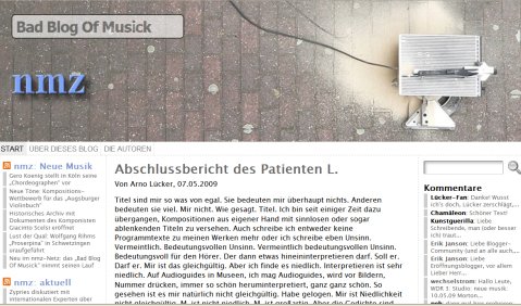 Bad Blog of Musick Screenshot