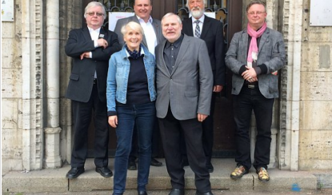 v.l.n.r.: Michael von Hintzenstern, Almut Auerswald, Christoph Meixner, Helmut Heß, Eckart Lange, Johannes K. Hildebrandt. Foto: LMR Thüringen