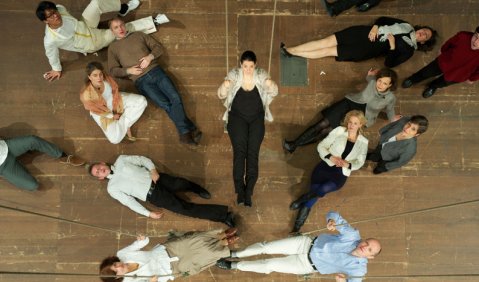 Brahms‘ „Deutsches Requiem“ als „Human Requiem“ mit dem Rundfunkchor Berlin. Probenfoto: Sebastian Bolesch