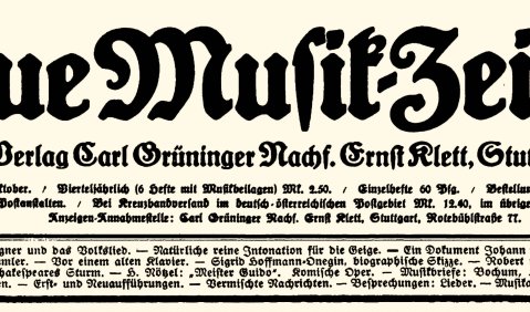 Neue Musik-Zeitung - Vor 100 Jahren 