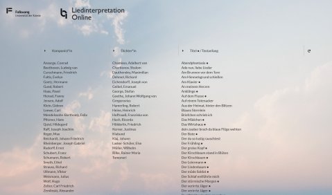 Liedinterpretation online (Screenshot)