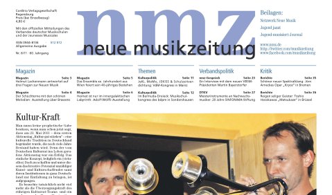 Demnächst bei den Abonnenten und am Bahnhofskiosk: die Juni-Ausgabe der nmz