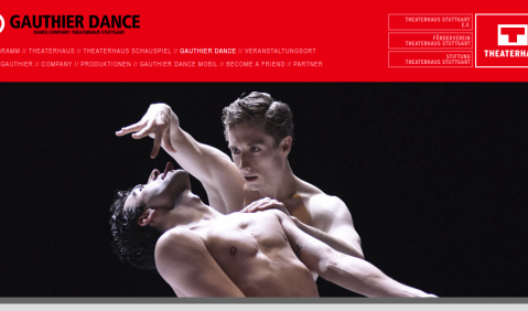 Website von Gauthier Dance www.theaterhaus.de