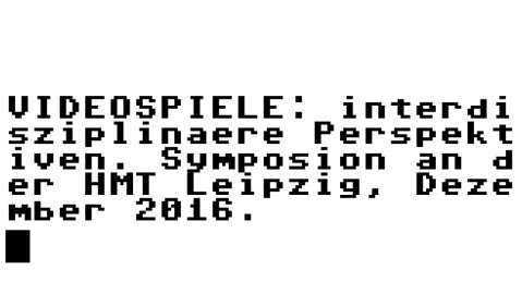 Videospiele-Symposium. Ankündigungsillustration