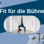 "Fit für die Bühne" Eine Frau macht Yoga.